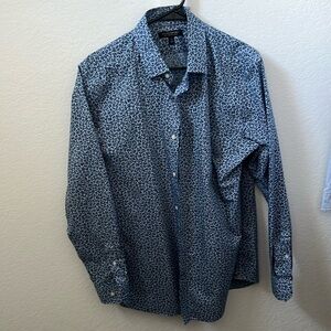 Banana Republic Men’s Non-Iron Button Down Long Sleeve Size M in Blue Floral